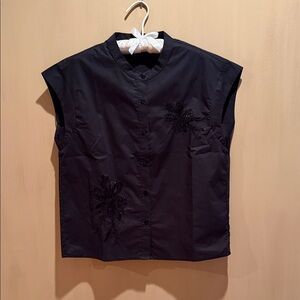 Chic Black Sleeveless Top, FR-One Size